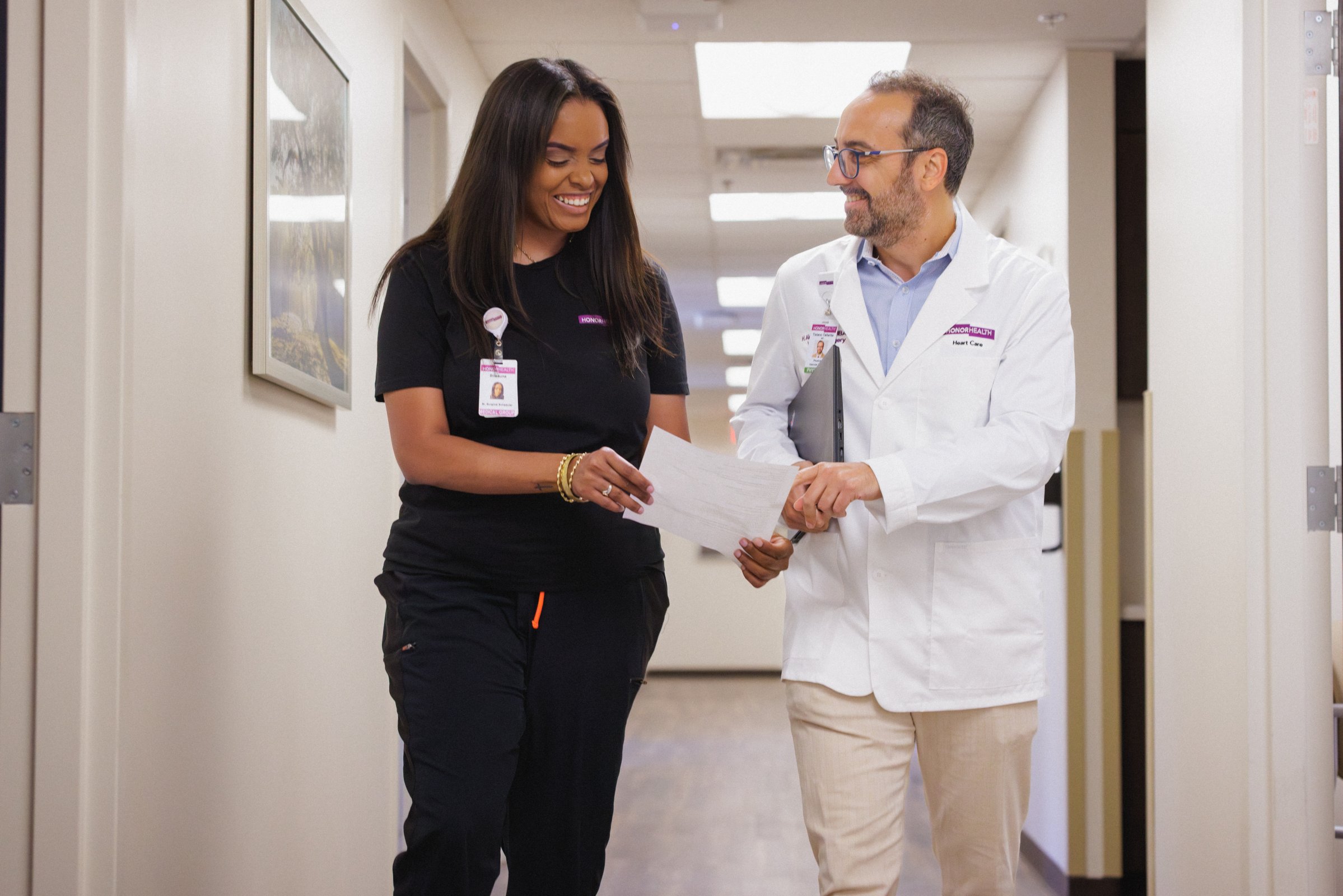 A HonorHealth Afib care provider with a patient